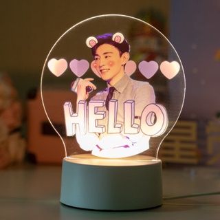 Đèn led 3d cổng sạc usb đặng luân