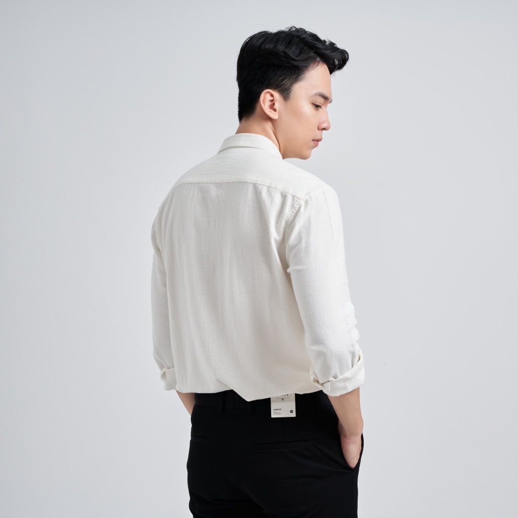 Áo Sơ Mi Nam KRIK Tay Dài Cổ Bẻ Có Túi Ngực Chất Vải Cotton Thoáng Mát 0074