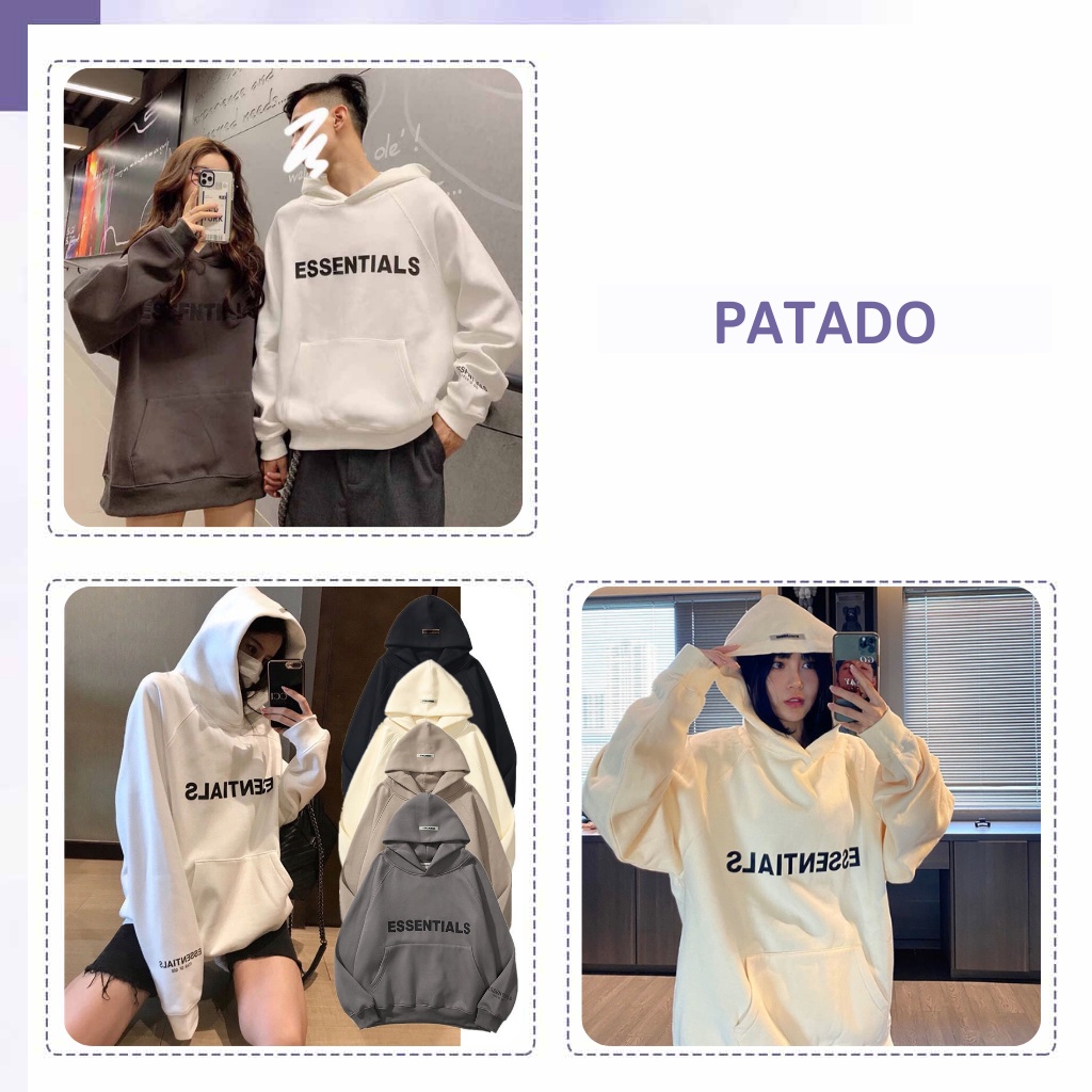 Áo hoodie essentials áo hoodie nỉ bông nam nữ cao cấp in essential có mũ dài tay top xu hướng 2022 | BigBuy360 - bigbuy360.vn