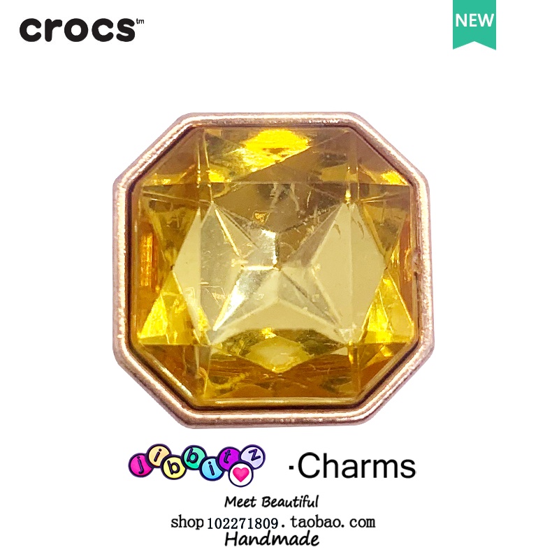 Phụ Kiện Khóa Giày Crocs / jibbitz Bằng Kim Loại Đính Đá Trang Trí Trên