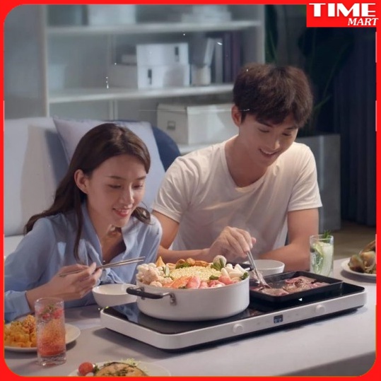 [CHÍNH HÃNG] Bếp từ đôi Xiaomi Mijia MDCLD01ACM thông minh kết nối App Mihome. Tặng kèm khay nướng cỡ lớn [TIME_MART ]