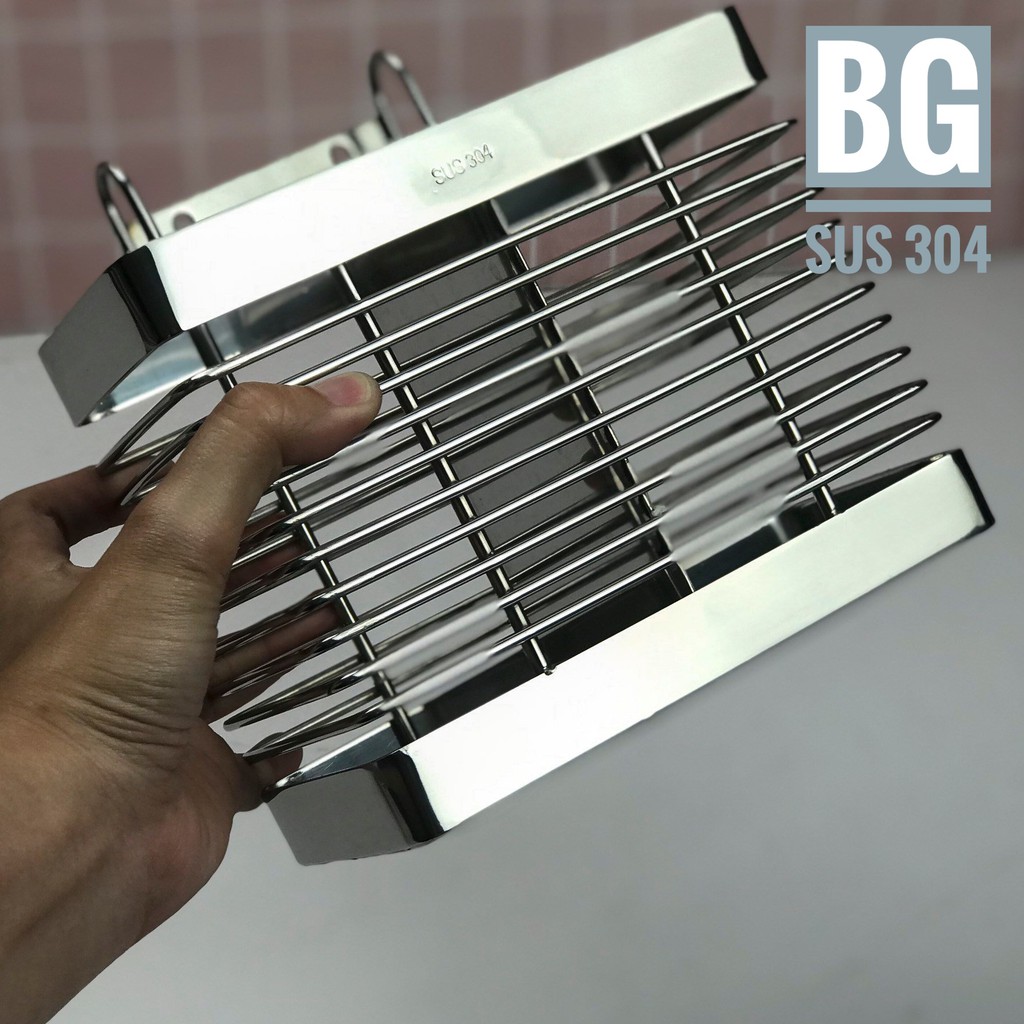 Ống đựng Đũa Thìa Và Phụ Kiện Nhà Bếp 2 Ngăn Inox 304 Cao Cấp Chống Gỉ Sét