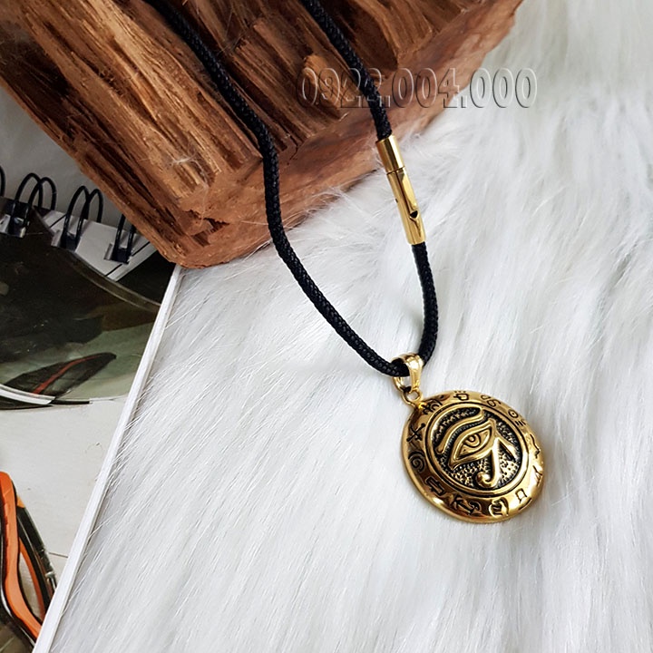 Mặt dây chuyền mắt thần horus màu vàng, dây chuyền nam MZ1775
