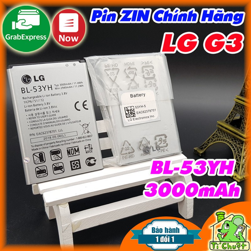 [Chính Hãng][Ảnh Thật] Pin LG G3 F400 BL-53YH 3000 mAh ZIN