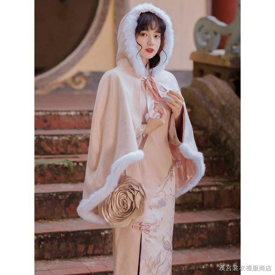 Áo choàng hóa trang cổ điển✉✁☇Áo choàng hán phục cách tân có mũ trùm cỡ lớn 300 Jin hợp mùa thu đông | BigBuy360 - bigbuy360.vn