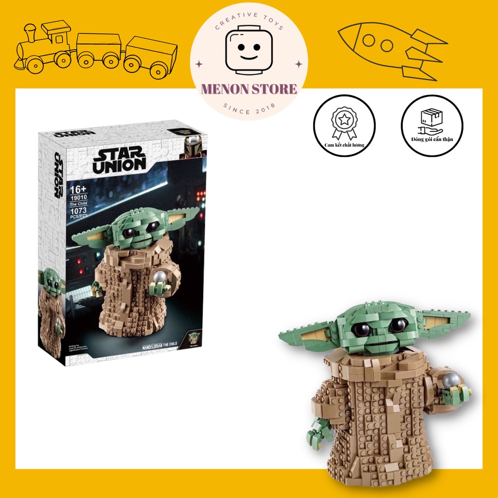 Đồ chơi lắp ráp Star Wars 70318 19010 Mô hình nhân vật the Mandalorian the Child (Non Lego)