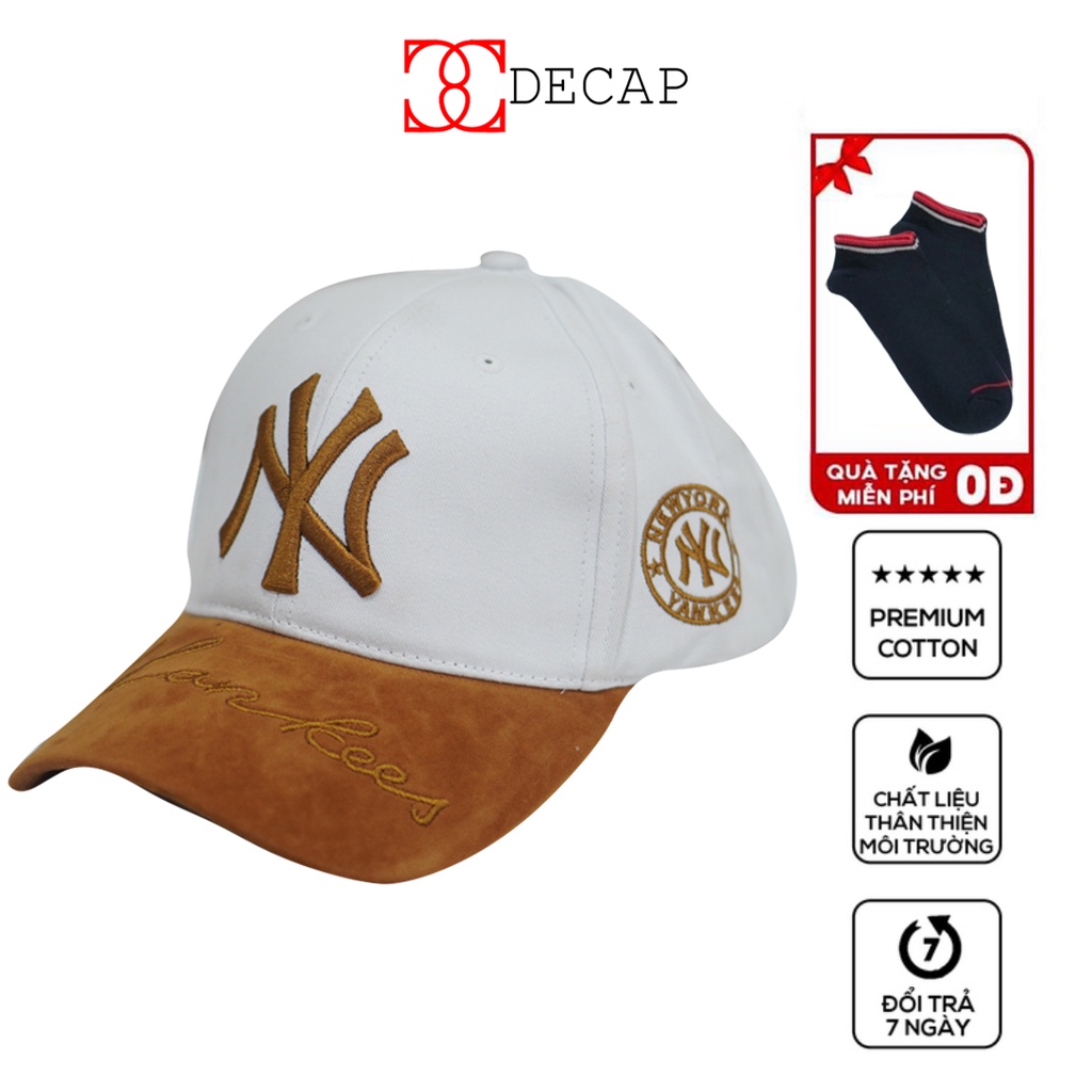 Nón mũ kết lưỡi trai thời trang phom đẹp nam nữ unisex ulzzang snapback kiểu NY vải nhung |DECAP SHOP