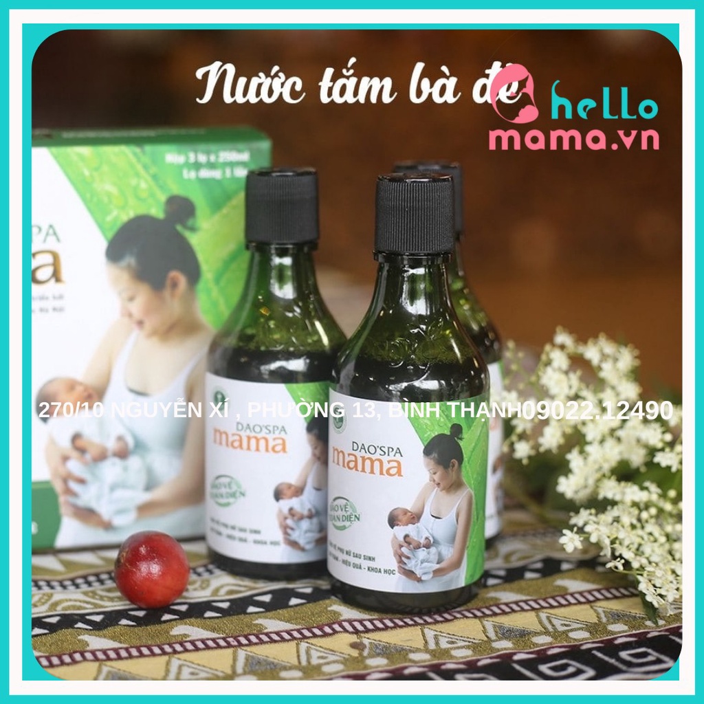 Nước tắm cho mẹ sau sinh Dao'spa mama Dao đỏ, DK Pharma (tắm khô 2 giờ sau sinh, giảm đau nhứt, phòng nhiễm lạnh)