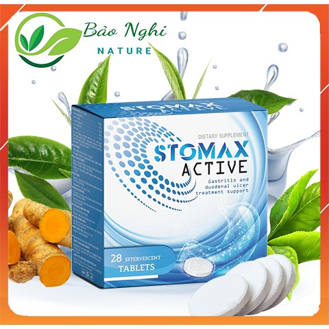 VIÊN SỦI STOMAX ACTIVE - Đẩy Lùi Cơn Đau Cho Dạ Dày Khỏe Mạnh Loại Bỏ Trào Ngược Ợ Chua - [CHÍNH HÃNG HỘP 28 VIÊN SỦI]