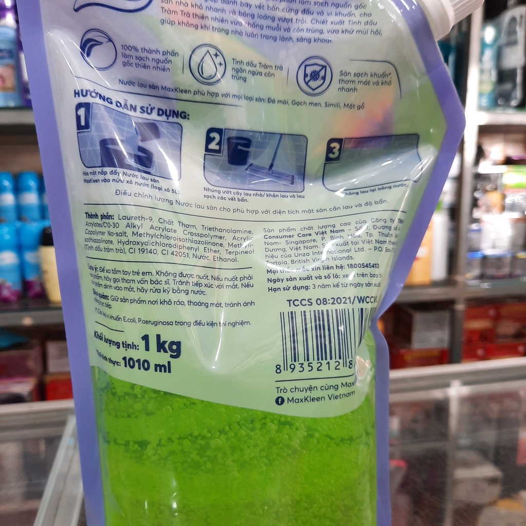 Túi Nước Lau Sàn Maxkleen BAN MAI THANH MÁT 1kg