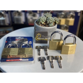 [Hỏa tốc HN] Bộ hai ổ khóa Abus 75/50mm 1 chìa mở 2 ổ khóa, Khóa đôi chống cắt 5 chìa vi tính