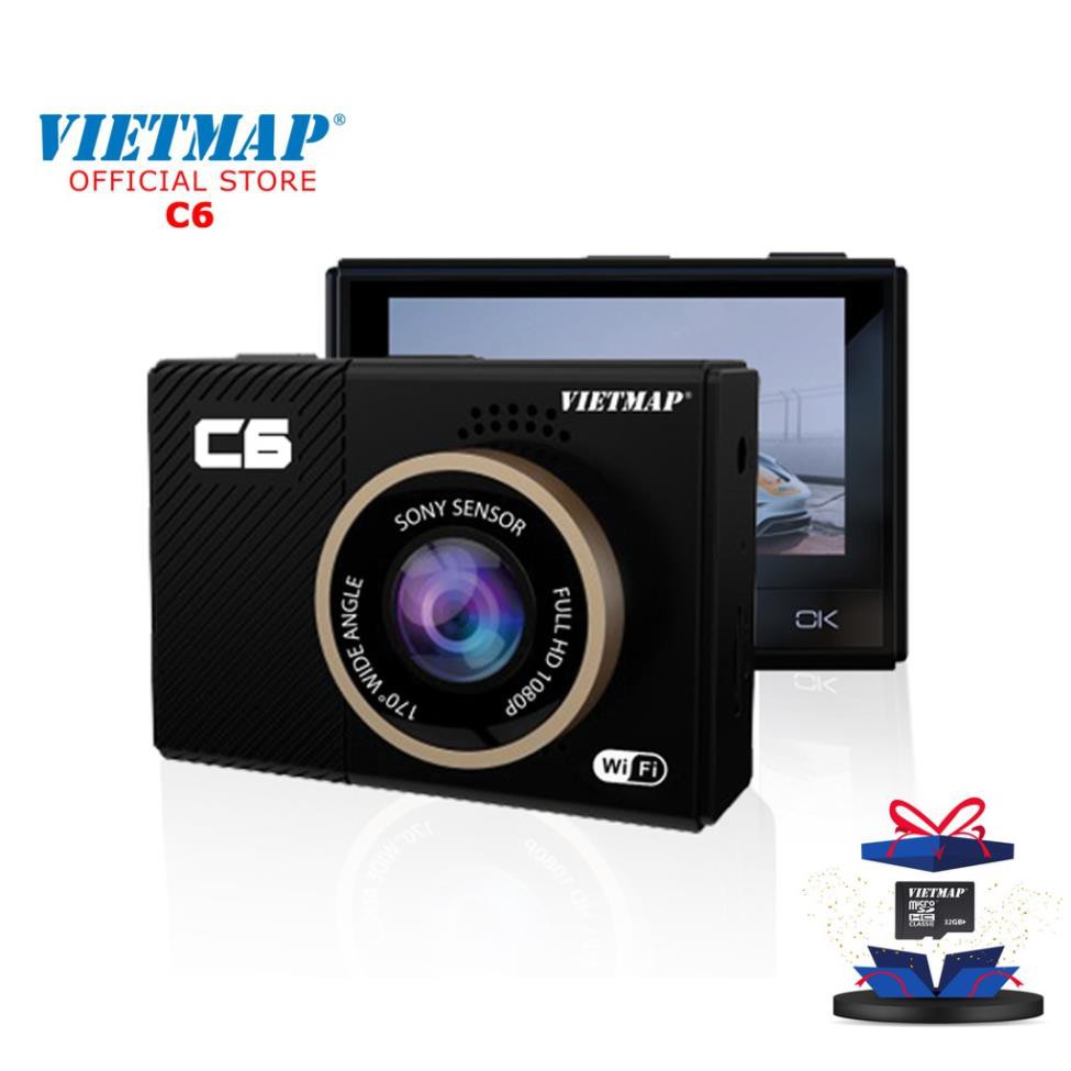 VietMap C6 - Camera Hành Trình Ô tô Có WiFi + Thẻ 32GB - HÀNG CHÍNH HÃNG