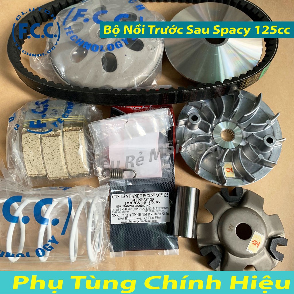 Full Bộ Nồi Trước, Nồi Sau, Dây, Bi Nồi xe Honda Spacy 125