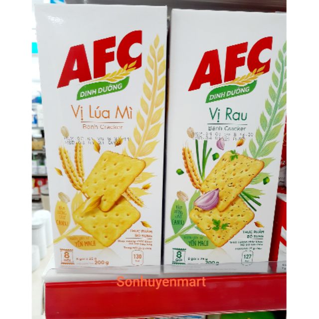 Bánh quy AFC lúa mì và vị rau hộp 8 gói