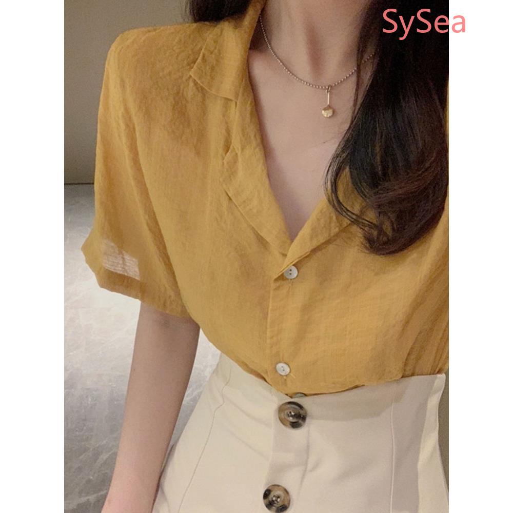 Set Áo Sơ Mi Và Chân Váy Phong Cách Vintage Cho Nữ