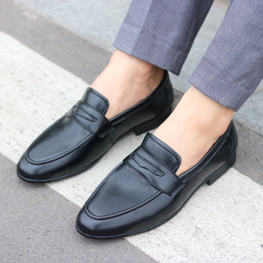Giày Da Nam,giày lười nam,giày nam đẹp da lì đai khoét mã X076 | BigBuy360 - bigbuy360.vn