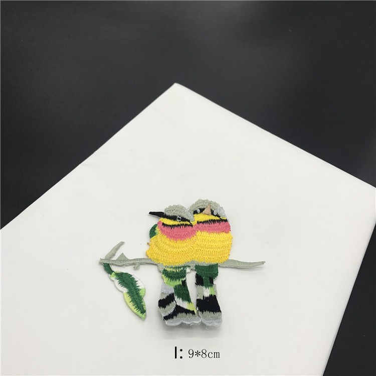 Miếng Dán Ủi Quần Áo Thêu Hình Chim Trang Trí Nhà Cửa DIY Mới