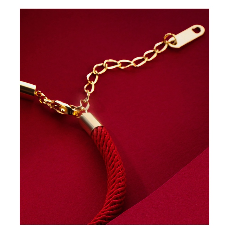 Vòng tay lắc tay nữ titan ngọc chỉ đỏ H14-207 - CAM KẾT KHÔNG GỈ, KHÔNG BAY MÀU - BẢO HÀNH 12 THÁNG