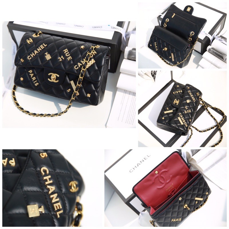 Túi đeo chéo đeo vai ACCESSORIES Classic da mịn khoá vang fullbox hộp nam châm