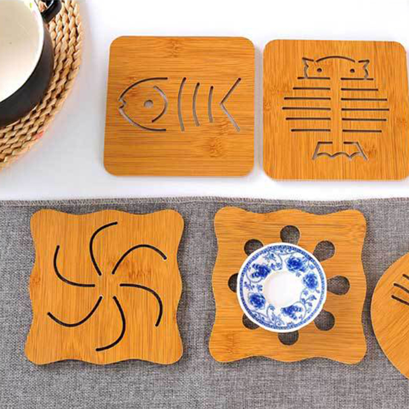Đế ló ly chất liệu gỗ cách nhiệt hình động vật dễ thương