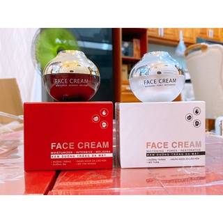 Combo 2 hộp kem face TYS bạc và đỏ Dưỡng trắng ngày đêm