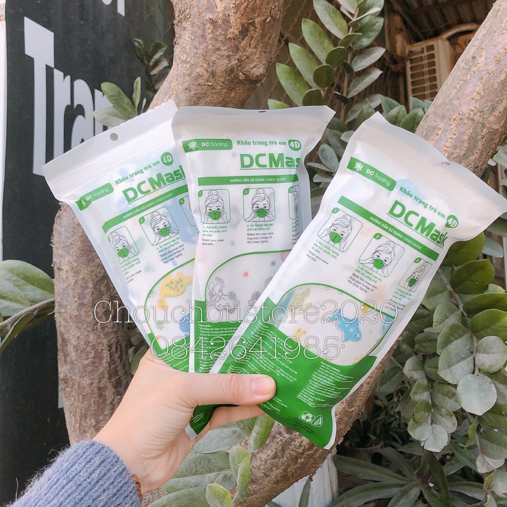 [HÀNG CÓ SẴN] Khẩu Trang Y Tế Trẻ Em KF94 4D DC Kháng Khuẩn In Hoạ Tiết Cho Bé Từ 4-12 Tuổi