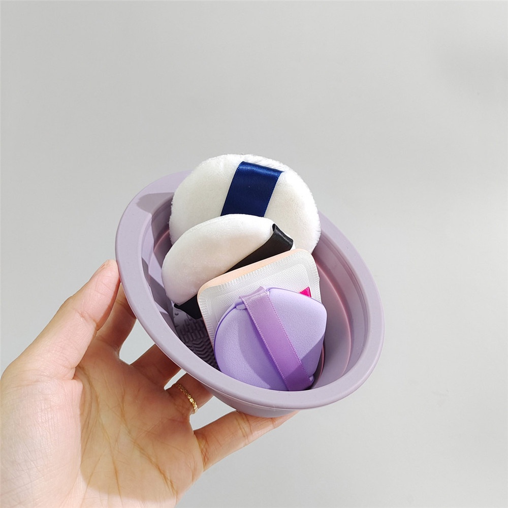 Miếng Silicone Tẩy Rửa Cọ Trang Điểm Gấp Gọn Tiện Lợi