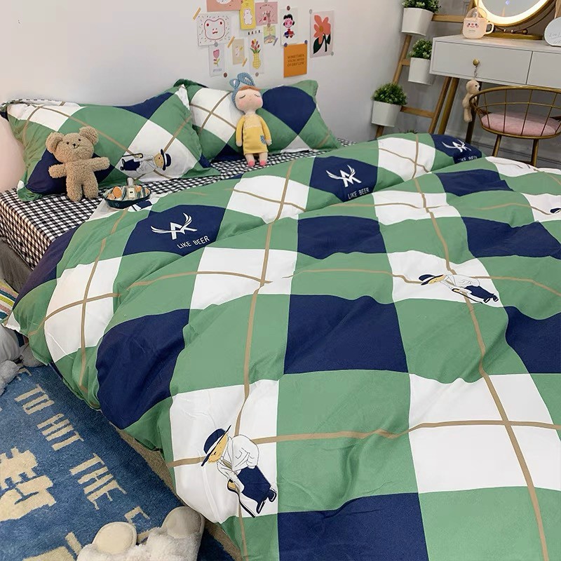 Bộ Chăn GA Gối Cotton Polly Hàn