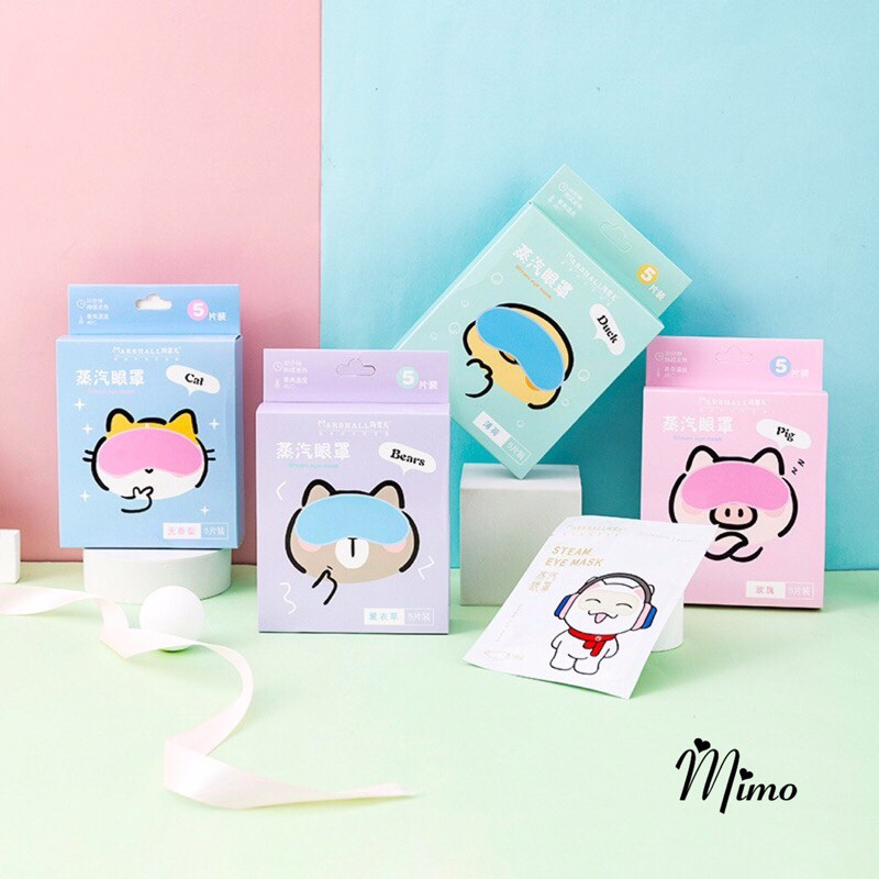 Bịt mắt Ngủ Chống mỏi mắt giúp thư giãn cho mắt giảm stress, miếng chườm mắt hơi nước Sưởi Ấm Mắt khi ngủ hiệu quả