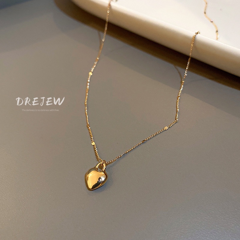 DREJEW Dây Chuyền Hình Trái Tim Phong Cách Hàn Quốc Dành Cho Nữ