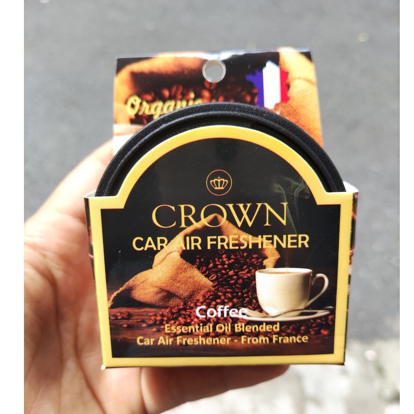 Nước hoa ô tô , Sáp Thơm Crown   -Khử mùi xe hơi - Hương Cafe - dung tích 35g