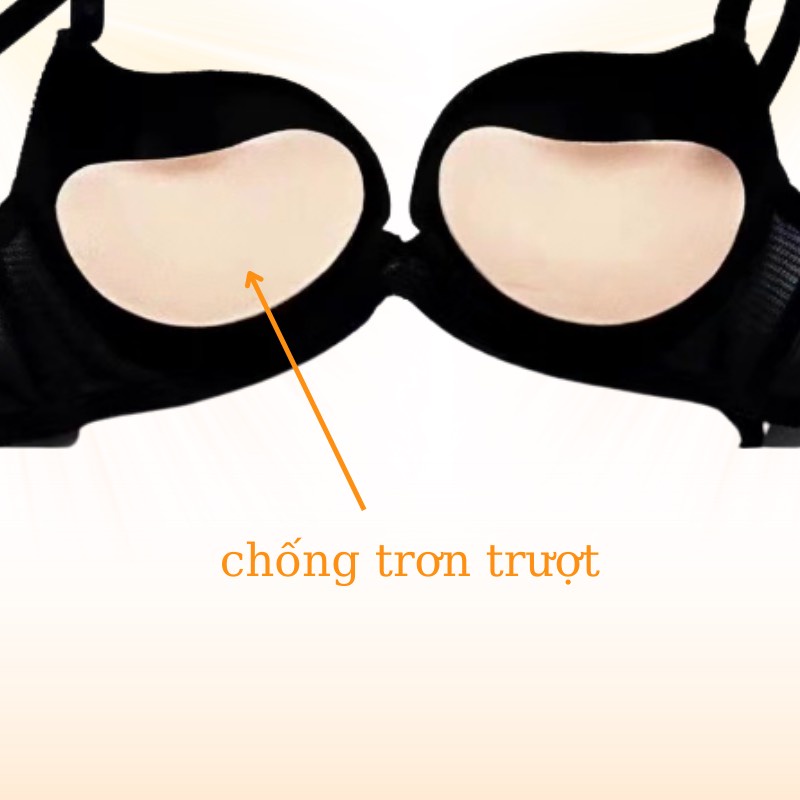 Miếng lót su độn ngực 3cm hình trái tim keo bám chống trơn trượt SUNBRA 2001