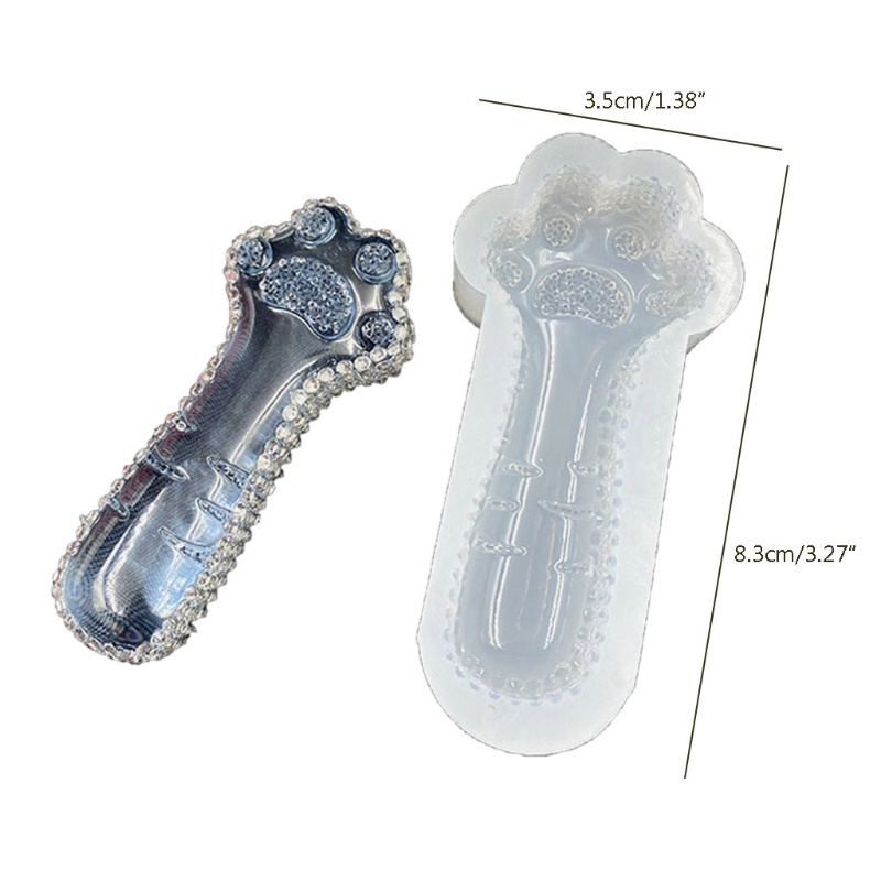 Khuôn Silicone Làm Nến Hình Chân Mèo Độc Đáo