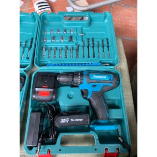 Bộ máy khoan pin makita 21v có chế độ búa pin 5 cel
