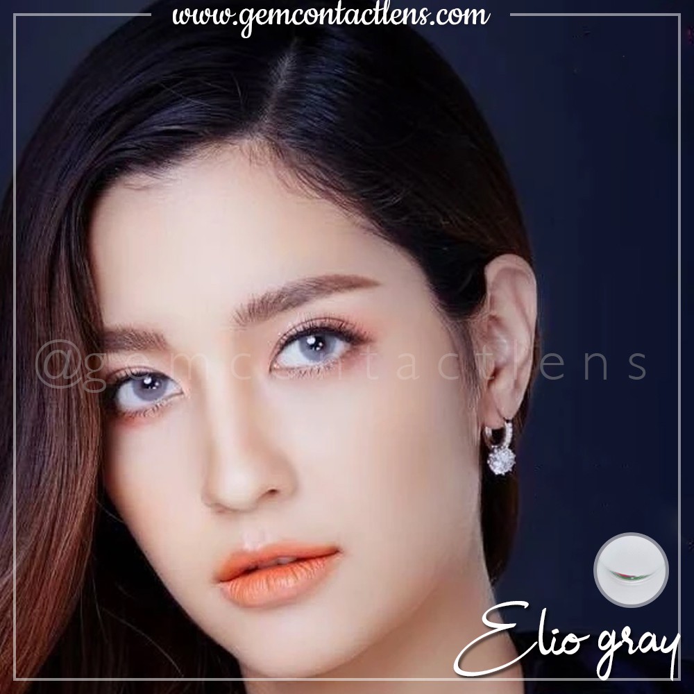 Lens Áp Tròng ELIO GRAY - Hsd 1 Năm - Kính Không Viền Không Giãn Tông Tự Nhiên Sáng Nhẹ Tôn Make Up