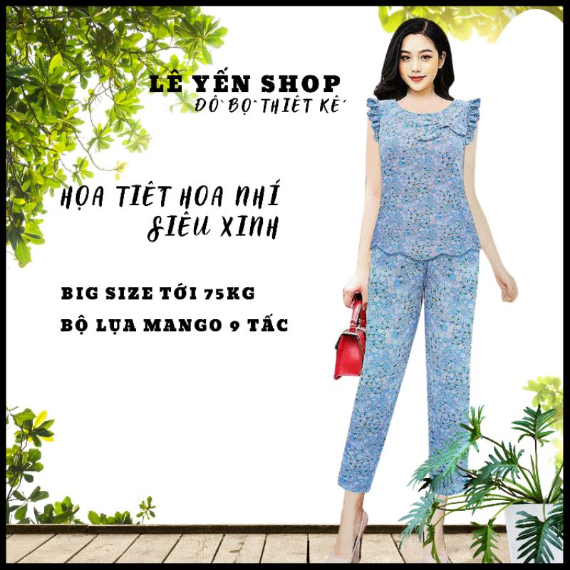 [46kg đến 60kg] Bộ mặc nhà nữ đẹp chất vải siêu mát không nhăn, đồ bộ nữ