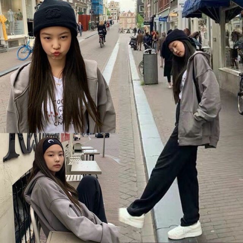 Áo Khoác Nỉ Hoodie Ghi Trơn Nữ [FREESHIP] 🌸 Jacket form rộng tay bồng, sweater mùa đông bánh bèo Ulzzang 🌸