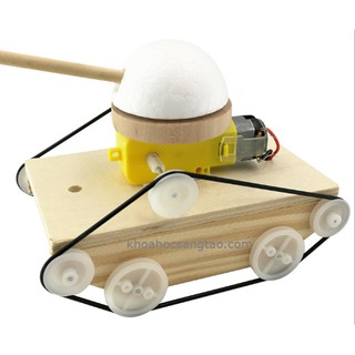 [Stem] Đồ chơi xe tăng gỗ-Đồ chơi khoa học sáng tạo