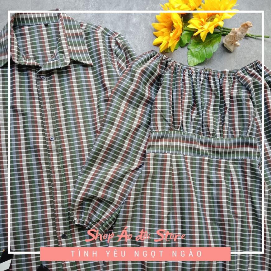 Bộ áo váy sơ mi cặp cao cấp, đồ đôi nam nữ  dễ thương, chất đẹp để chụp hình cưới, đi du lịch