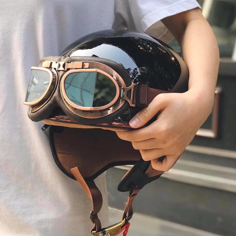 Kính phi công GG450 phụ kiện gắn mũ bảo hiểm dành cho người đi xe máy Arrow Shop