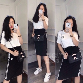 Set thể thao in hoa văn