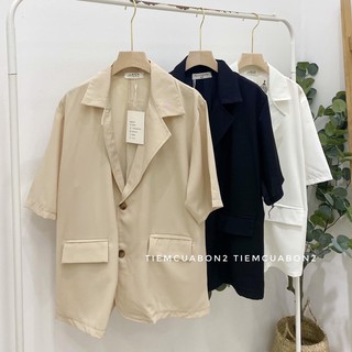 áo Blazer cộc tay trắng, be, đen