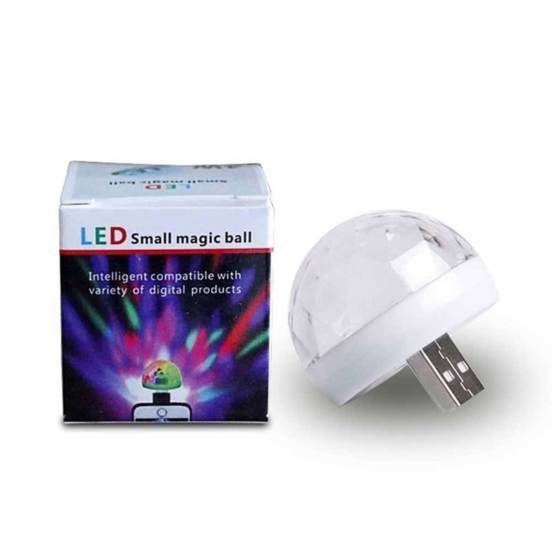 Đèn Led Disco Hiệu Ứng Ánh Sáng Nhiều Màu Sắc Kết Nối Cổng Usb Điện Thoại