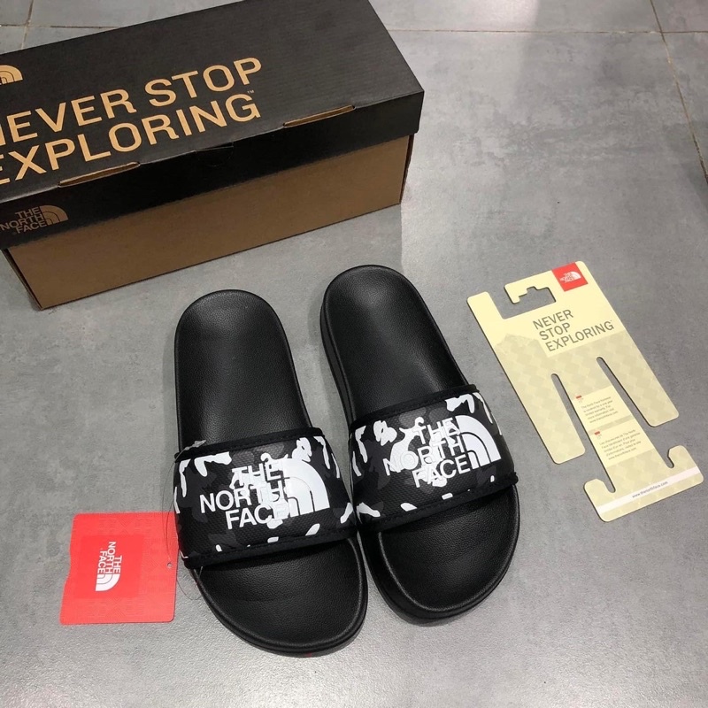 Dép quai ngang The North Face Base Camp Black Slide III màu đen | PiuPiu Authentic