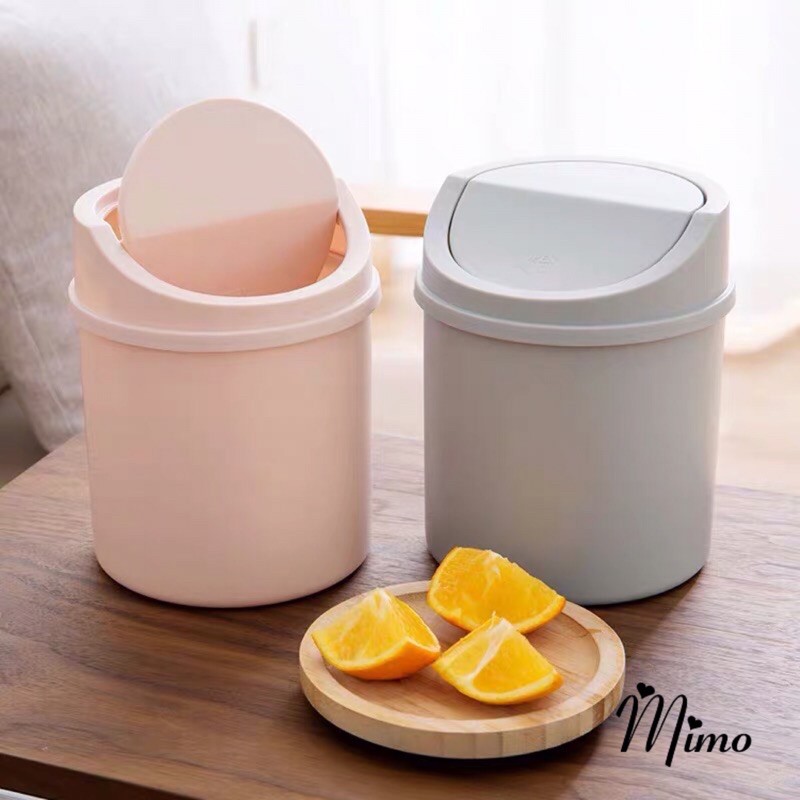 Thùng rác nắp lật mimi kích cỡ 20*13*13 cm  để bàn đa năng tiện dụng nhiều màu