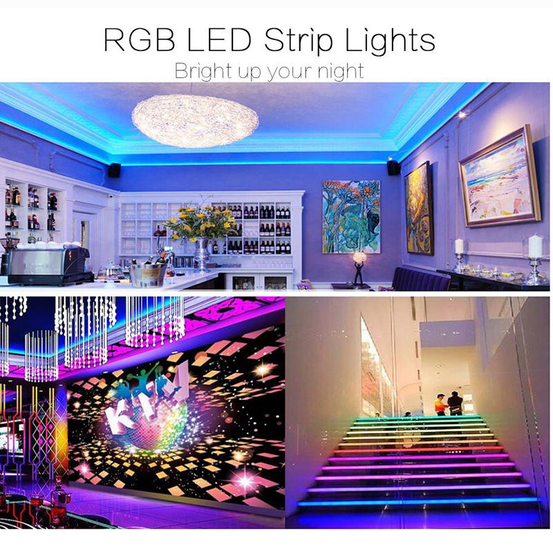 10M Full Set DC12V 2835 3528 RGB Color Changing LED Strip Lights with IR Controller 24key Remote for Home Lighting Room and Festival Celebration Flexible Tape