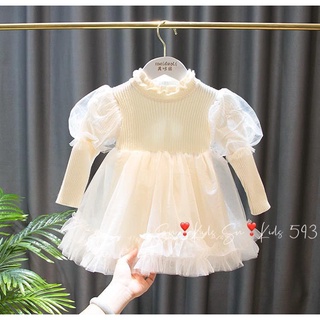 Váy len phối tay bồng
