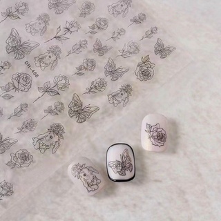 [ Mua 3 Tấm Giá 8k] STICKER DÁN MÓNG MẪU B.ƯỚM Butterfly STICKER DÁN MÓNG