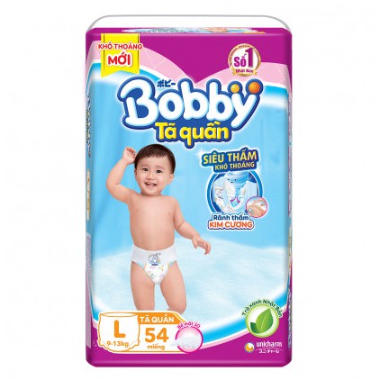 (tặng 8 miếng) tã quần Bobby size L54