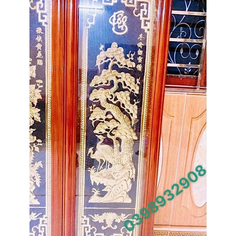 BỘ TRANH TỨ QUÝ 40 x 12 CM NẶNG  23 KG CHẤT LIỆU BẰNG ĐỒNG 💯 KHUNG GỖ SỊN